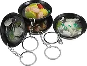 KOMBIUDA 4pcs Key Ring Pendant: Mini Food Keychain Simulation Keychain Key Ring School Bag Pendant Accessories for Graduation Birthday Present
