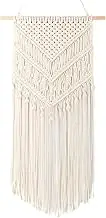 TIMEYARD Macrame Woven Wall Hanging - Boho Chic Bohemian Home Geometric Art Decor - Beautiful Apartment Dorm Room Decoration, Cotton, Beige(pattern 2), 14"W x 33"L
