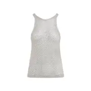 [Tom Ford] Tom Ford-Beige Lurex Knit Viscose Top-Donna M STAND