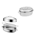 Fish Poacher 16inch Sturdy Portable Cookware with Lid Roasting Pot Cornbread