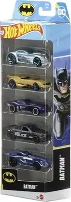 Hot Wheels Batman Toy Car 5-Pack, Set of 5 1:64 Scale Die-Cast Batman-Themed...