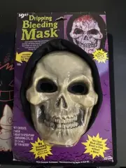 New Halloween Bleeding Skull Mask Skeleton Costume Dripping Bloody Prop 2015