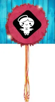 Angel Pinata Piñata birthday Party Games pull string hit stick