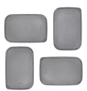 Tupperware Modular Mate Square Round Rectangular Seal Container Lid 4 Pcs New