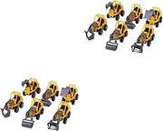 Vaguelly 12 Pcs Excavator Craft Hand Push Car Toys Grasping Toys Wedding Cake Decor Vehicle Toys Cake Toppers Fine Motor Skills Toy Cake Decorations Ornaments Dessert Table