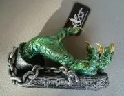 Mythical DRAGON's Green Hand Wine Holder Claw, Wine Bottle Holder, Barware