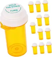 YOSADIER 12pcs Travel-friendly Small Container for Medicines Reusable Transparent Medication Organizer Box for Capsules Pill Dispenser for Personal Use Go Storage