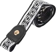 [FOMIYES] No Buckle Elastic Waist Belt for Men and Women Comfortable and Fashionable Invisible Belt for Jeans Shorts and Outdoor Activities Print Design