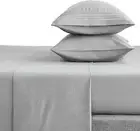 Queen Bed Sheets Set 1800 Series 4-Piece Embroidered Double Brushed Microfiber
