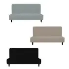 Durable Sofa Bed Cover Futon Slipcover for Armless Design with Stretch Fabric
