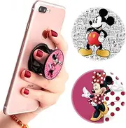 Lucen Blais （3 Pack） Multifunction Cell Phone Stand Finger Holder and Grip Pink Heart ,Foldable Phone Kickstand Mount for Smartphones and Tablets