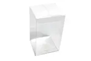 100 Pack of 8x8x10cm Clear PVC Plastic Folding Packaging Small rectangle/square Boxes for Wedding Jewelry Gift Party Favor Model Candy Chocolate Soap Box
