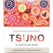 Tsuno Natural Bamboo Pads Regular Winged & Ultra Thin(Packaging colours may vary