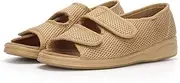 [WANGYUXIN] Men's Diabetic Shoes Swollen Feet Slippers,Men's Open Toe Diabetic Sandals, Womens Orthotic Sandals, Extra Wide Width Plantar Fasciitis Arch Support Sandals,Khaki,37