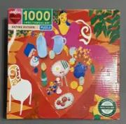 NEW EEBOO 1000 Piece Jigsaw Puzzle - Eating Outside 21x28 Ana Leovy Art
