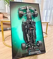 ICUANUTY Display Wall Mount Intended for Lego Technic Mercedes AMG F1 W14 E Race Car 42171, Display Wall Board for Lego Car - Wall Frame fits Lego AMG F1,Size:75x45 cm(No Model)