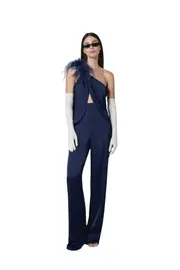 [The Archivia] The Archivia-Co Ord Leaves Blue-Donna -Blu 40 IT Blu
