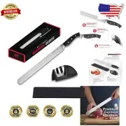 12" Granton Edge Carving Knife Set | Professional German Steel Slicing Tool