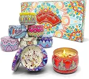 Scented Candles Set for Women 8 Pack Portable Tin Candles Set for Relaxing, Aromatherapy Candle Sets for Birthday, Mother's Day, Thanksgiving, Christmas, Bath, Yoga