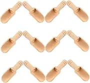 GARIOUANS 12pcs Portable Wooden Spoons for Jars Measuring Scoops for Bath Salts Tea Coffee and Spices Mini Spoons for Kitchen and Home Storage