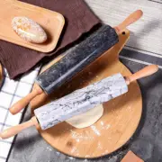 Marble Rolling Pin Roller Manual Home Kitchen Dough Pastry BakingTool 46×5cm AU