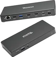 Plugable USB C Docking Station Dual Monitor 2 HDMI Ports, Power Delivery Dock, Dual 4K Monitor for Windows, ChromeOS, 1x USB-C, 3X USB, Ethernet, and Audio - Driverless (UD-MSTH2)
