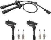 FFY1-18-100 Ignition Coil&cables&spark Plug FP85-18-100C Compatible With Mazda 323 1.8 Astina Protege Premacy 1.9 2.0 UF407 52-1708 IC527(Plugs cables coils)