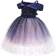 [Cichic] Toddler Rainbow Pageant Dresses for Girls Tutu Party Sparkly Princess Gown 2-10Years