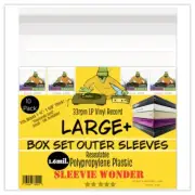 Large Box Set Outer Plastic Sleeves (x10) 1.6mil Seal Up LP Vinyl Record Boxset