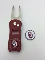 Oklahoma Sooners Switchblade Divot Tool, BONUS Marker, NEW