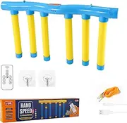 BTFO Drop Stick Reflex Game Set, Remote-Controllable Catch Falling Stick Game with 3 Adjustable Speed for Hand Eye Coordination Exercise Includes 12 Items(Yellow)