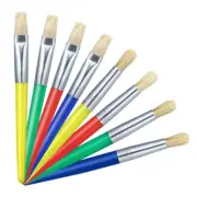 8 Pcs Diy Art Craft Paint Brushes Bulk Flat Tip Painting Brush