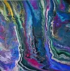 Abstract Acrylic Original Canvas Painting - Purple Hue