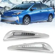 PGTOPONE Switchback White/Amber LED Front Bumper Light Daytime Running Lamp Amber Sequential Turn Signal Light Feature Compatible with Toyota Prius 2019 2020 2021 2022 Bezel Wire Harness