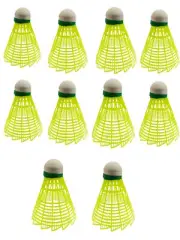 Badminton Shuttlecock Plastic White Color Pack of 10