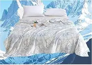 Cooling Comforter Double-Sided Cold Tech Fabric Blanket for Night Sweats Sleepers Soft Breathable Silky Smooth Lightweight Queen(2012,150 x 200 cm)