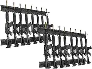 GOHIKING Metal Gun Rack Wall Mount Rifle Shotgun Hooks and Bow Mount Hangers with Soft Padding Heavy Duty Wall Gun Rack Display Stand