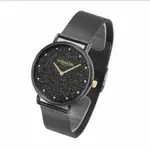 全新 COACH 黑色星空面手錶 黑米蘭錶帶  男女皆可