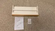 NEW! Pottery Barn 22” length book shelf white and beige, suitable for kids books