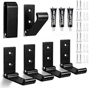 6 pcs Folding Coat Hooks, Heavy Duty Wall Hooks for Hanging Hat, Towel, Bag, Bathroom Aluminum Alloy Towel Hooks Mounted DIY Coats Rack Hooks Indoor, Outdoor