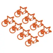Swivel Clasps Snap Hook, Star Shape Lobster Claw Clasp for DIY Orange, 8Pcs