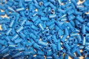 50 Lego Blue Technic, Pin 1/2 without Friction Ridges Inv 320