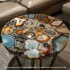 Geode Agate Center Custom Table, Wild Agate Coffee Table, Modern Furniture Decor