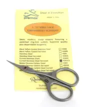 Premax 3.75" Ring-Lock Curved Serrated Embroidery Scissors Needlepoint