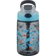 Contigo Gizmo Flip Autospout Kids Drink Bottle Charcoal Sharkbait Graphic 420ml