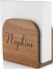 Napkin Holder for Table, Acacia Wooden Napkin Holders for Kitchen, Napkin Holde