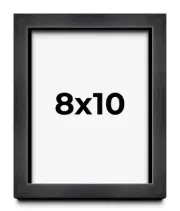 8x10 Shadow Box Frame Grey Charcoal Black | 0.875 Inches Deep | Solid Wood Shado
