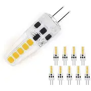 10PCS G4 LED Bulb Non-Dimmable AC220V G4 Bi-Pin Light Bulb 1.5W (20W Halogen Bulb Replacement) Warm White and White Two Color Temperature