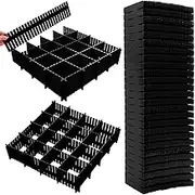 DVHOK 45Pcs Drawer Dividers, Adjustable Drawer Organiser, Cut at Will for Tidying Clutter Clothes, Socks, Makeup, Dresser, Kitchen Black