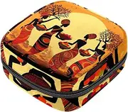 Period Bag,Sanitary Napkin Storage Bag,Fruit Ethnic African Woman,Tampon Holder for Purse